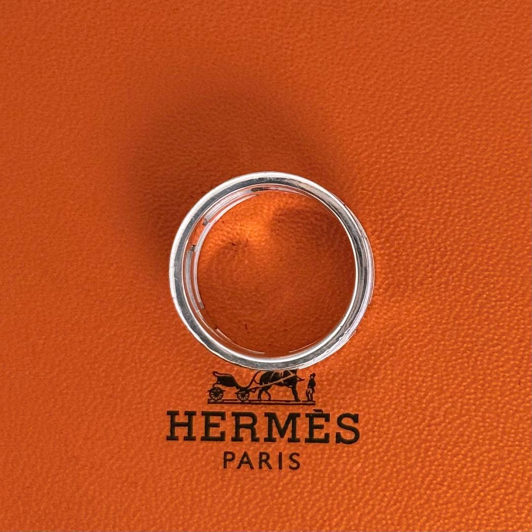【新品磨き】HERMES | エルメス ムーブアッシュ リング 12号 黒