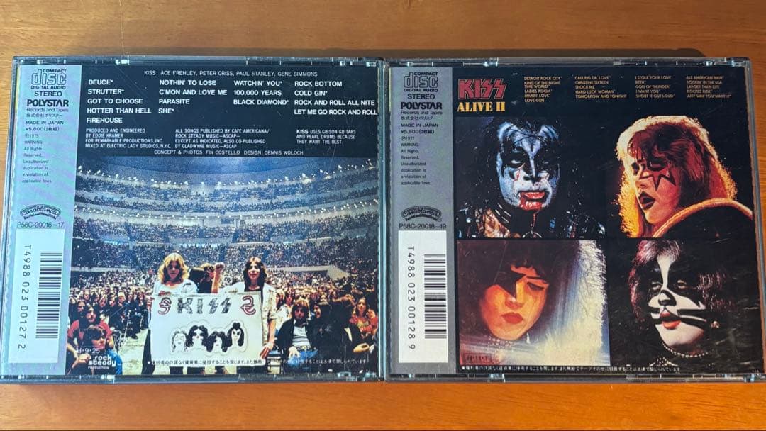 【中古CD】 旧規格 KISS 「ALIVE」「ALIVE 2」 セット