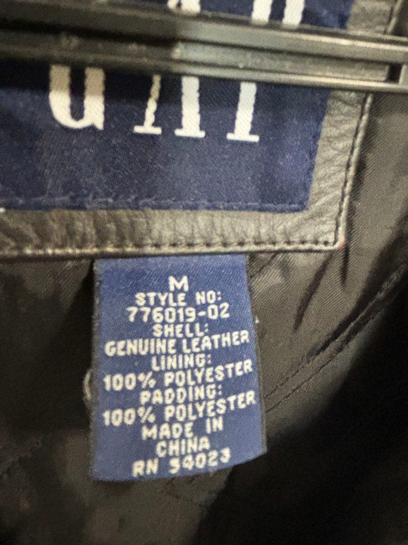Old Gap 紺タグ シングルレザーライダース 希少Mサイズ 02年製