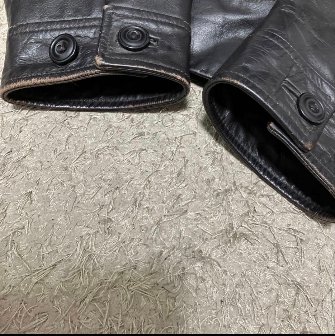 Old Gap 紺タグ シングルレザーライダース 希少Mサイズ 02年製