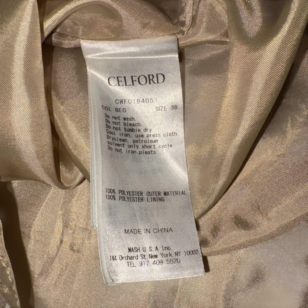 【美品】CELFORD セルフォード ボウタイプリーツワンピース　38