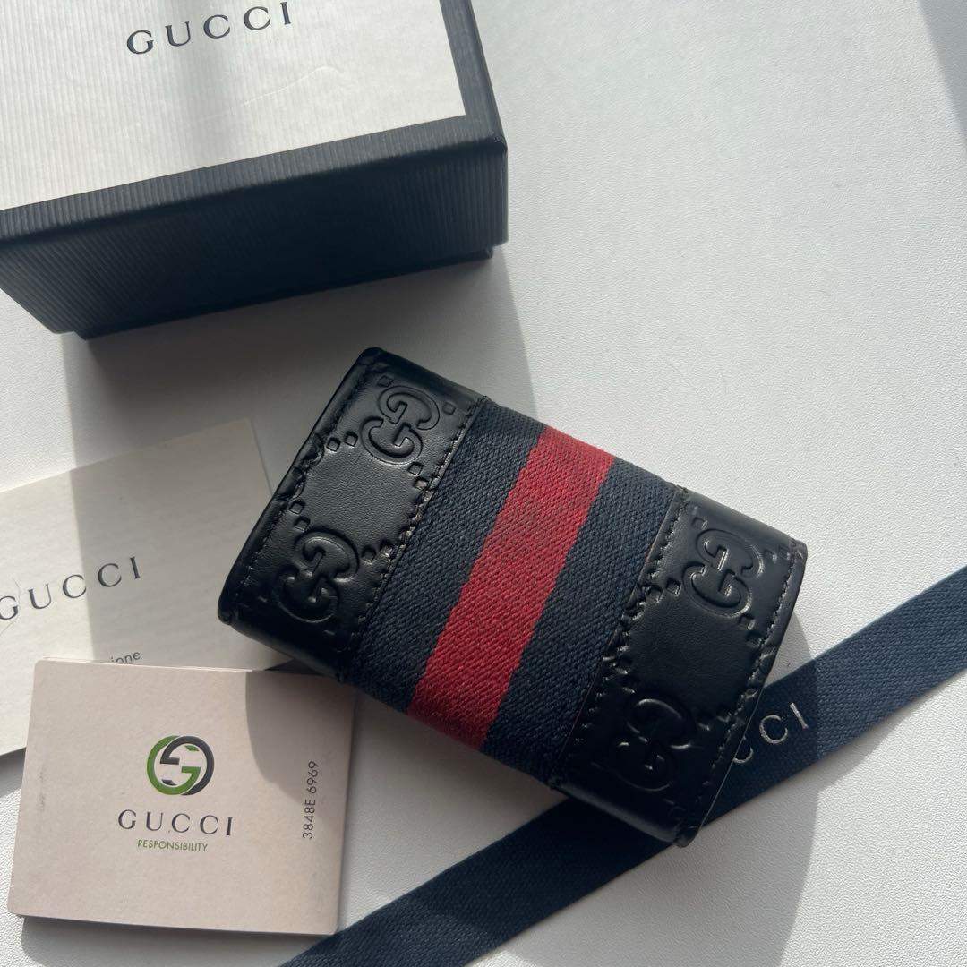 467 美品 GUCCI グッチ シマ キーケース