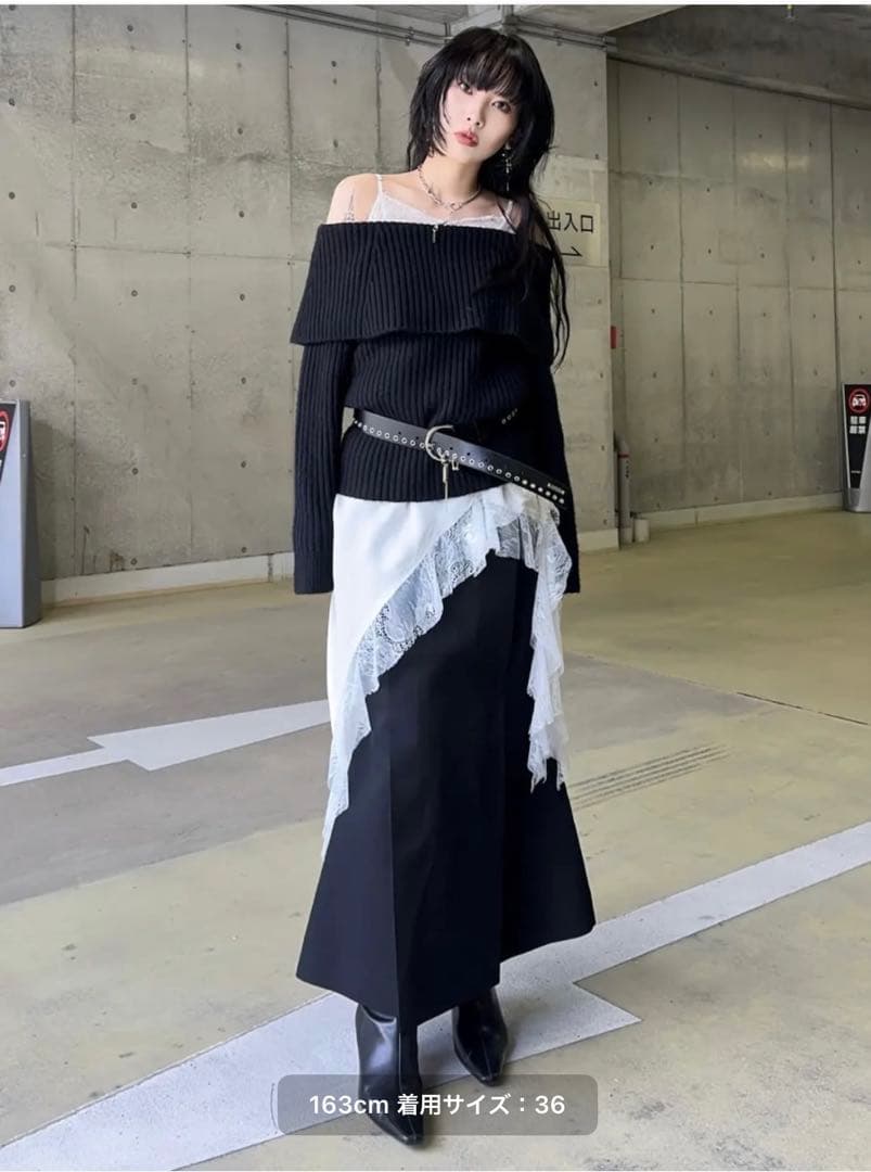 専用:Jose moon ASYMMETRY LACE DRESS/レースドレス