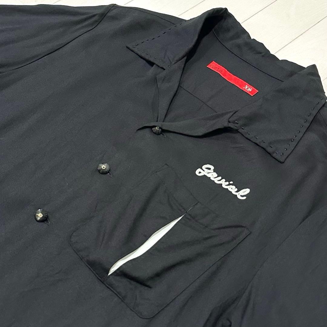 GAVIAL ガヴィル レーヨン ボーリングシャツ ブラック XS 半袖シャツ