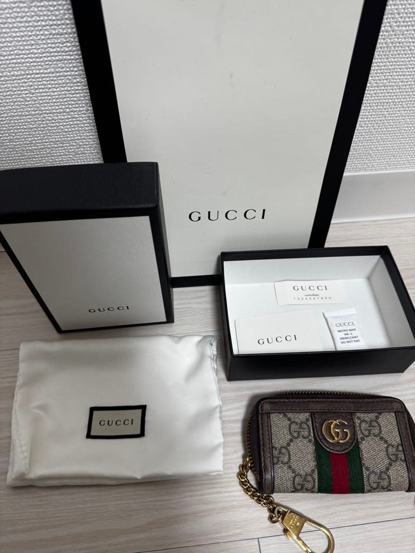 【箱、保存袋付き】オフィディアGGキーケース ダブルGCC柄 523157