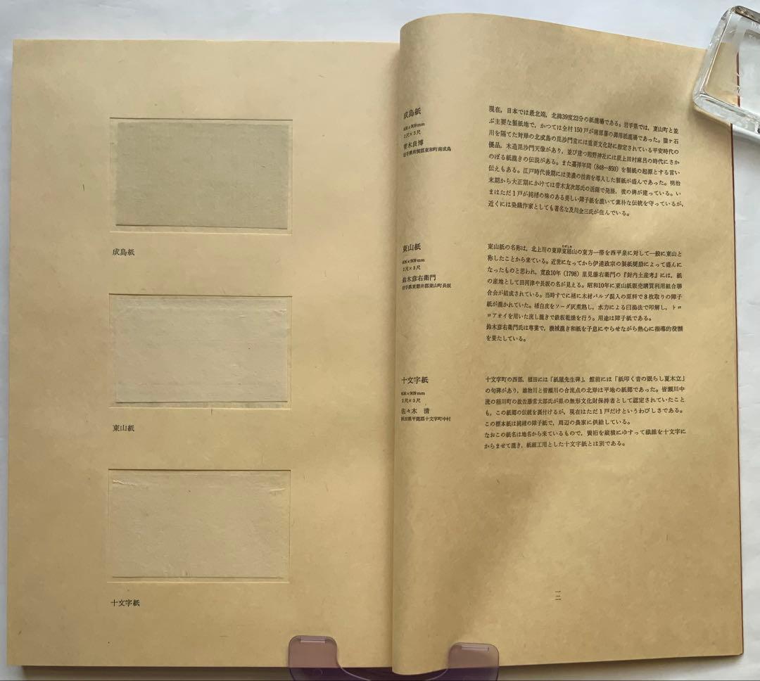 『手漉和紙』毎日新聞版　S50年　生漉紙他450点　日本の手漉和紙の集大成　民藝