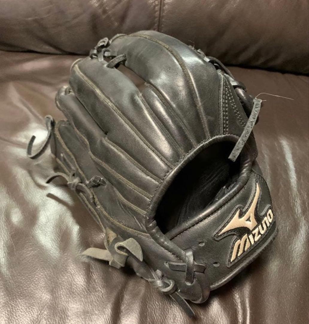 【値下げ不可】Mizuno 軟式グローブ 黒　イチローモデル　外野手用