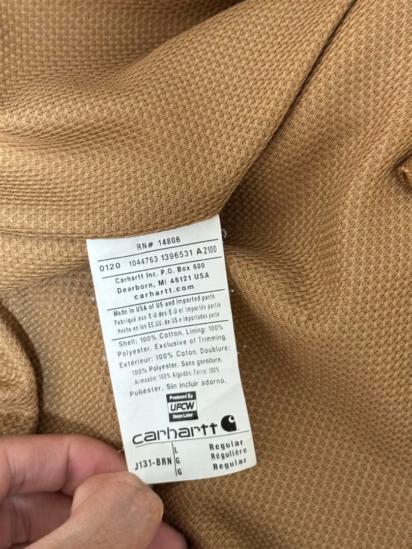 Carhartt フード付きジャケット Lサイズ ブラウン
