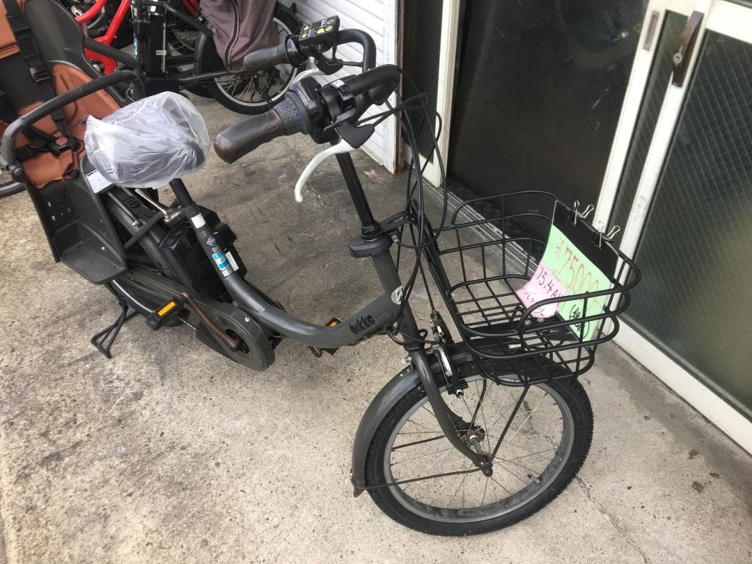 地域限定送料無料　ビッケ　15,4AH　子供乗せ　黒系　神戸市　電動自転車