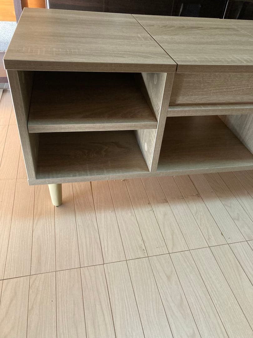 北欧木製ドレッサーテーブル可動式ミラ 一付2way ナチュラル シャルム W85