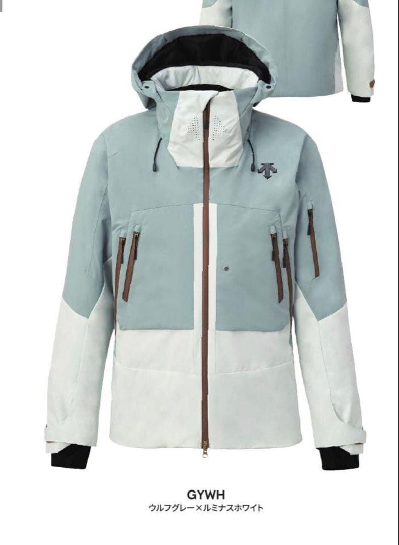 (新品・未使用) DESCENTE スキーウェア パンツ グレー×ホワイト