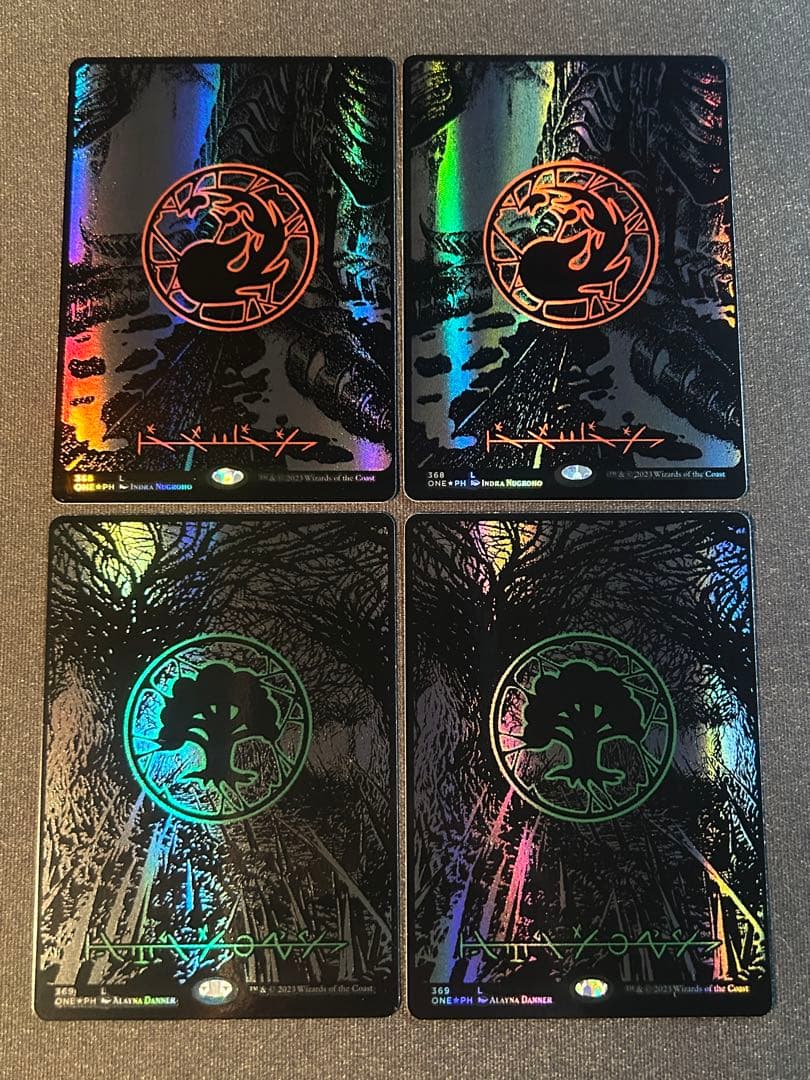 MTG【オイルスリックFoil】基本土地５種2枚ずつ