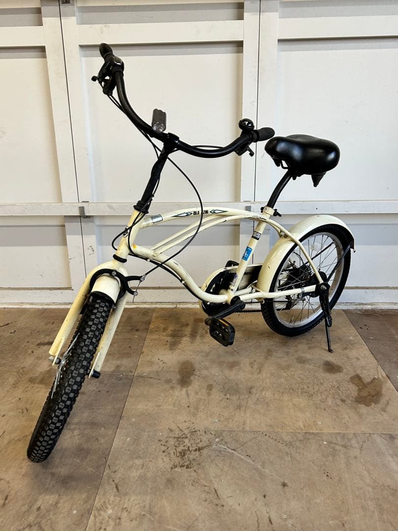 シティサイクル 20インチ SHIMANO 6段変速 クリーム