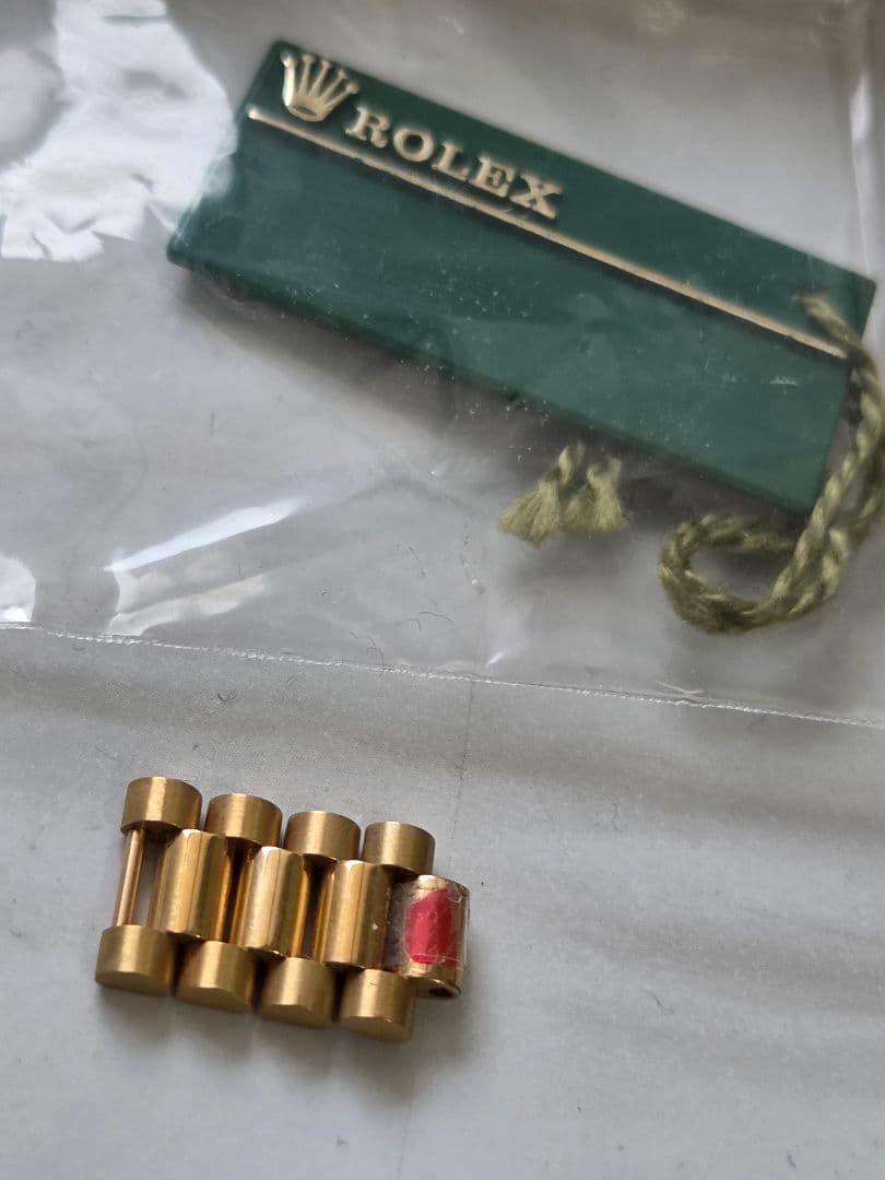 ROLEXロレックス金無垢K18ベルトコマ純正品正規4コマ