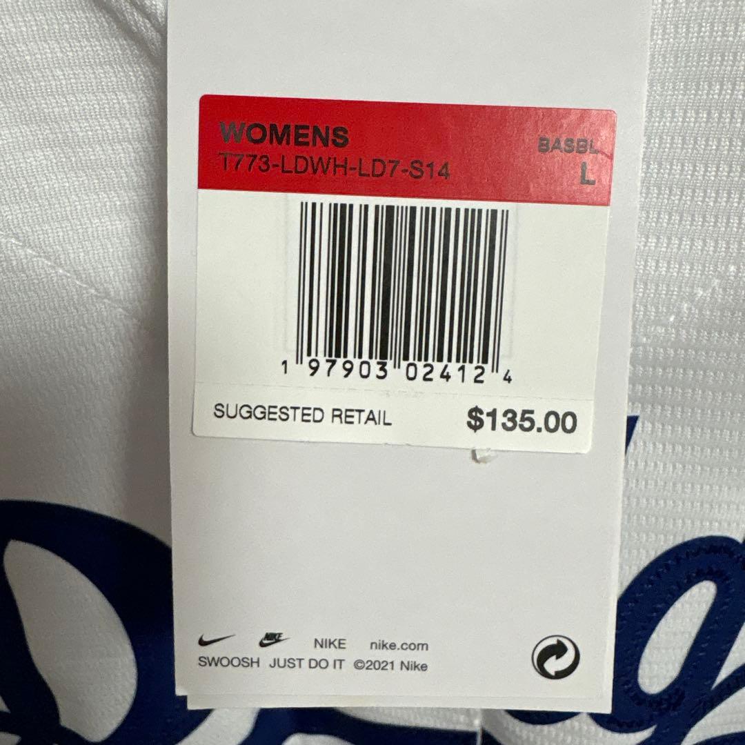 Nike Dodgers ユニフォーム Lサイズ ホワイト、レディース大谷
