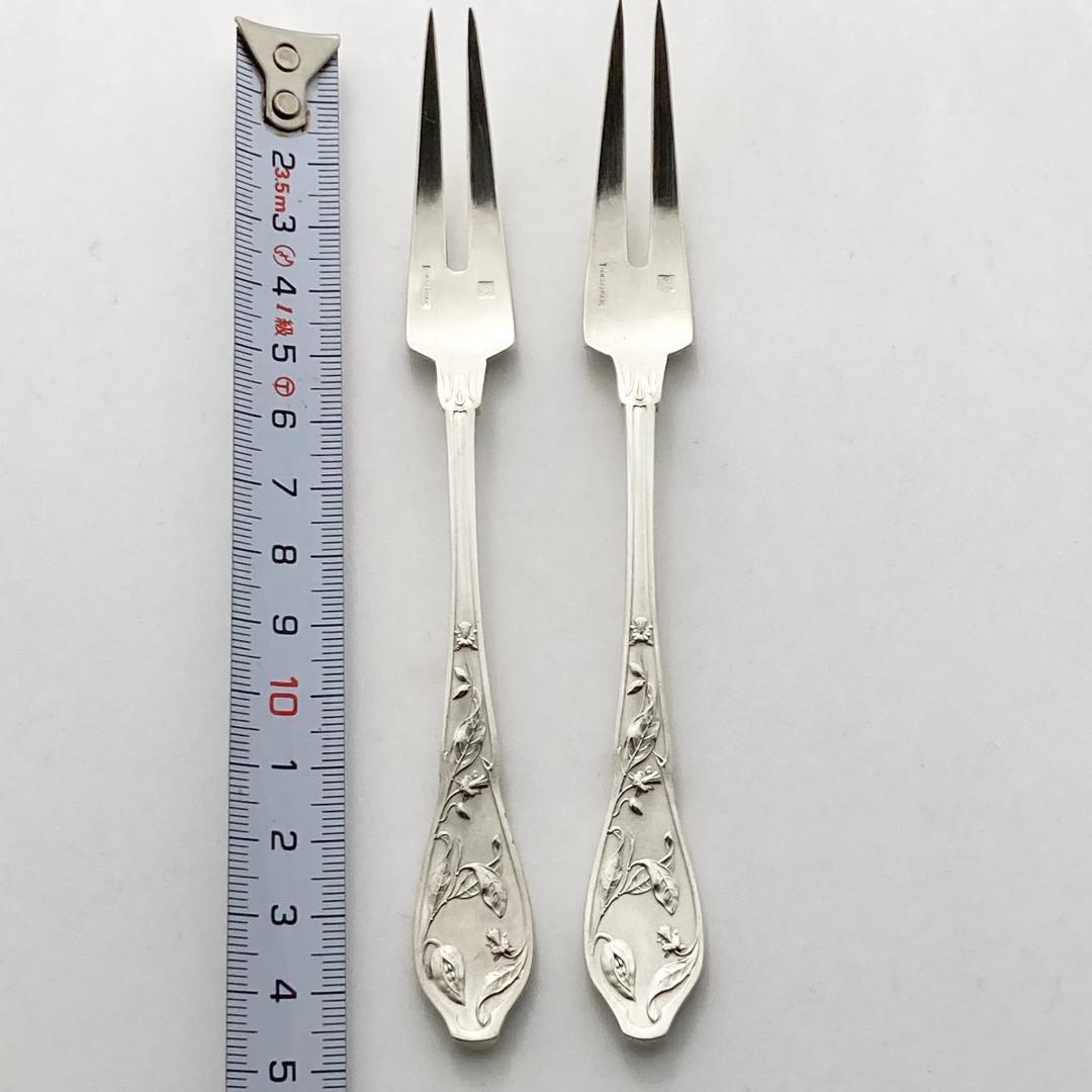 【Boulenger/カカオ】フランスアンティーク＊フォーク 14.5cm　2本