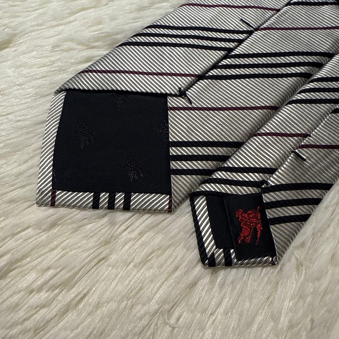 【未使用級】Burberry ネクタイ　高級シルク　ノバチェック　ホースロゴ