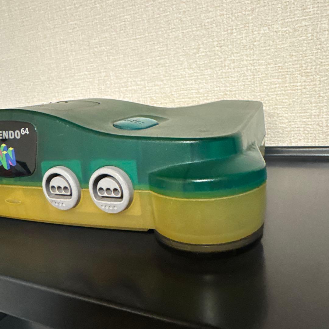 【通電確認済み】ニンテンドー64 本体 クリアブルー コントローラー