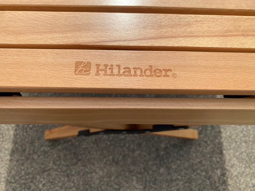 Hilanderハイランダー　ウッドロールトップテーブル　ナチュラル　90×60