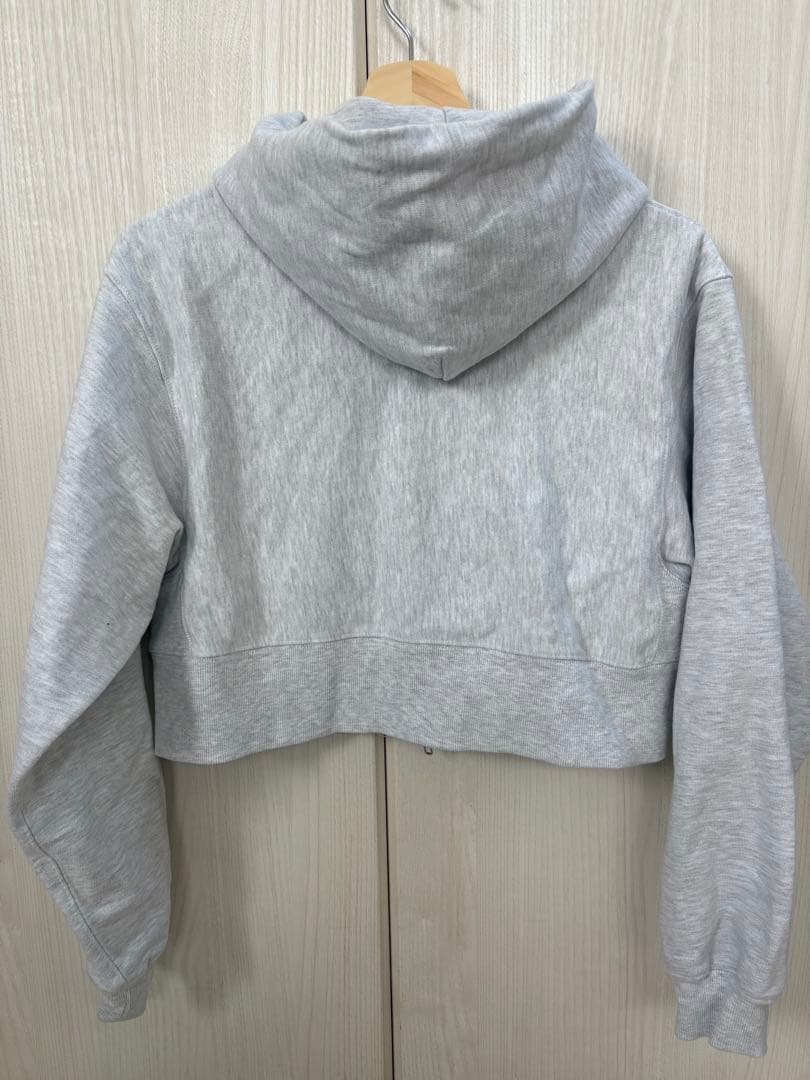 ＜NICE WEATHER＞ウィメンズ ジップクロップドパーカー　S
