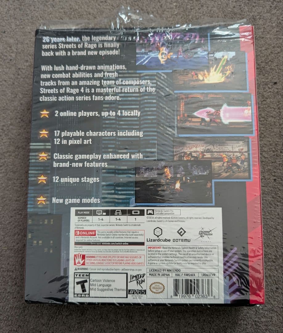 STREETS OF RAGE 4 Limited Run［ベアナックル4]