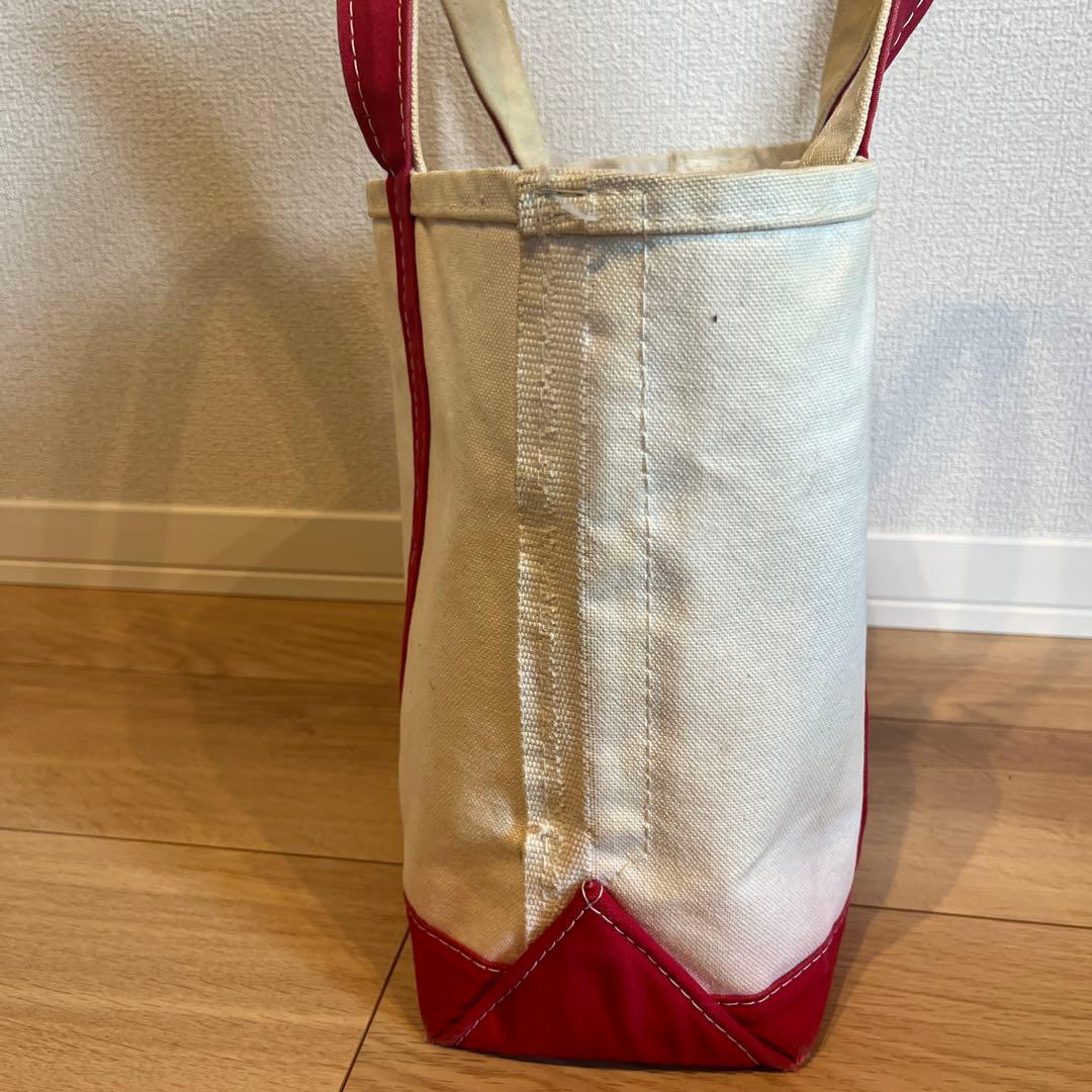 90s USA製 LLbean トートバッグ 赤 ミディアム キャンバス