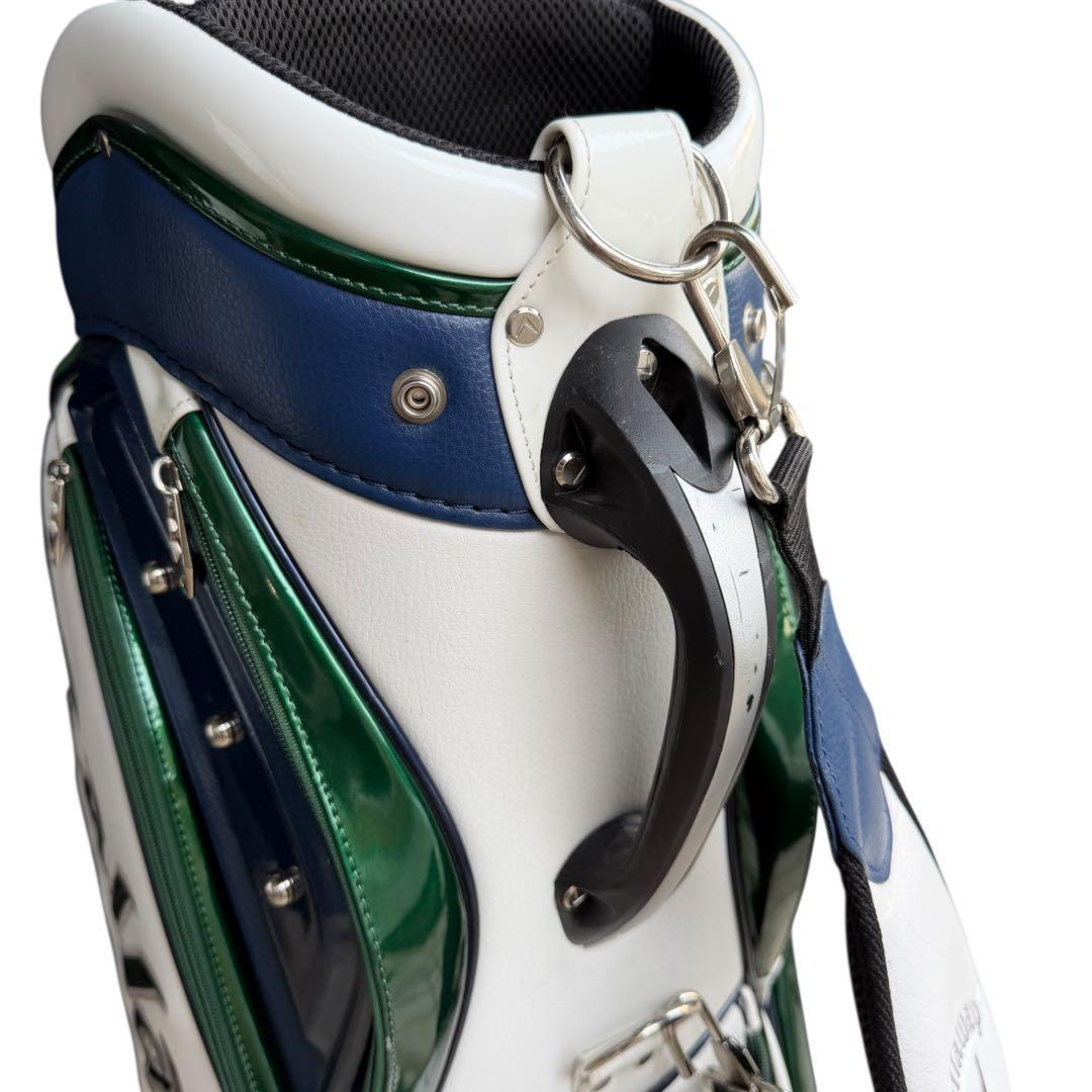 【美品】Callaway キャディバッグ CB201 4分割 ホワイト　グリーン