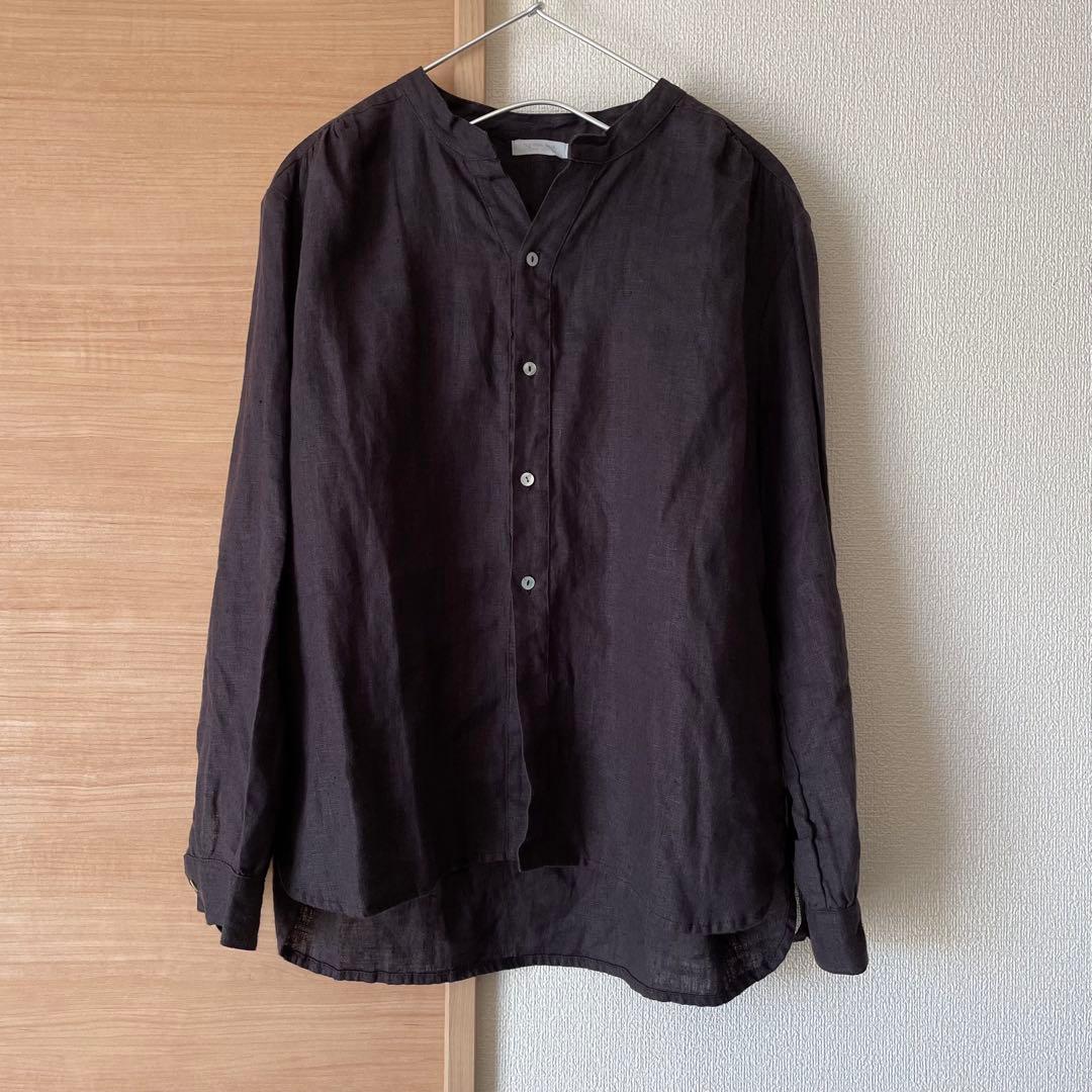 【美品】フォグリネンワーク fog linen work ブラウス 貝ボタン