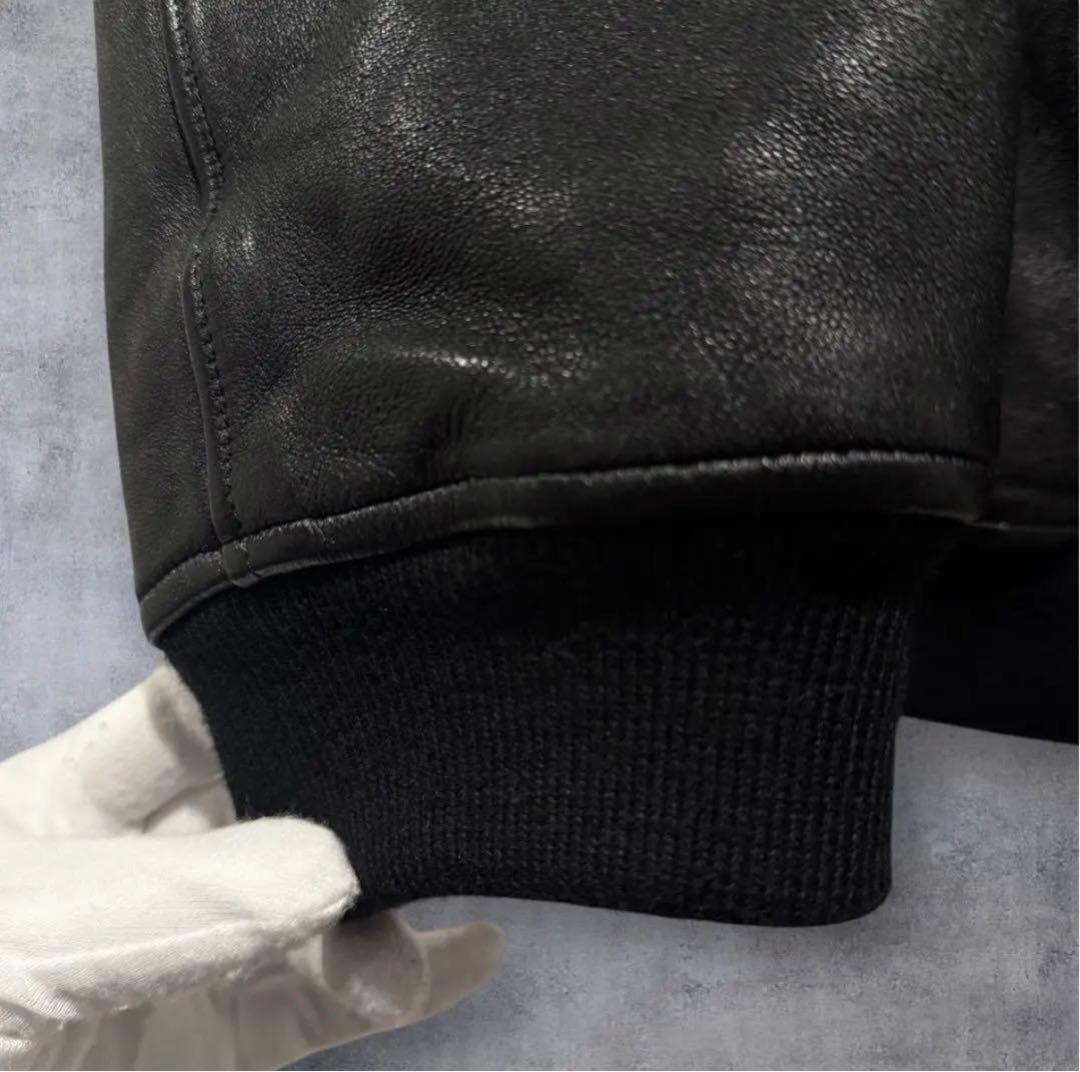極美品‼️ショット バワリージャケット Schott ブラック XXL レザー 黒