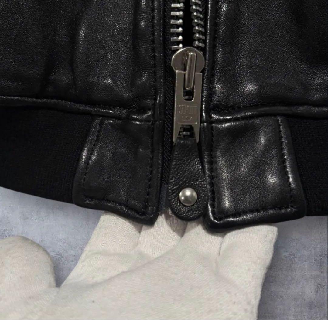 極美品‼️ショット バワリージャケット Schott ブラック XXL レザー 黒