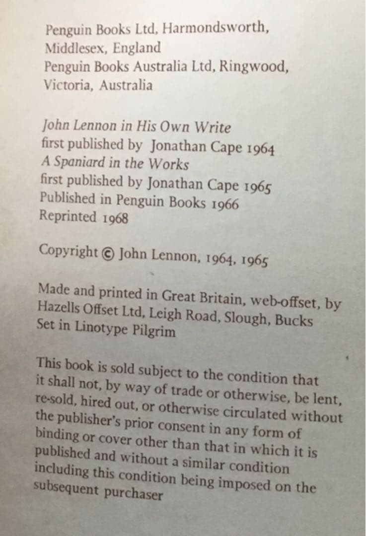 洋書 John Lennon in his own write