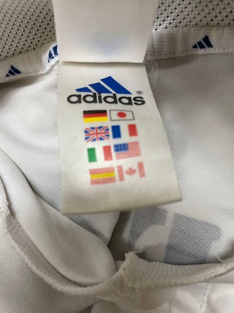 90s adidas レアル・マドリード　ユニフォーム　ルイスフィーゴ　刺繍　白