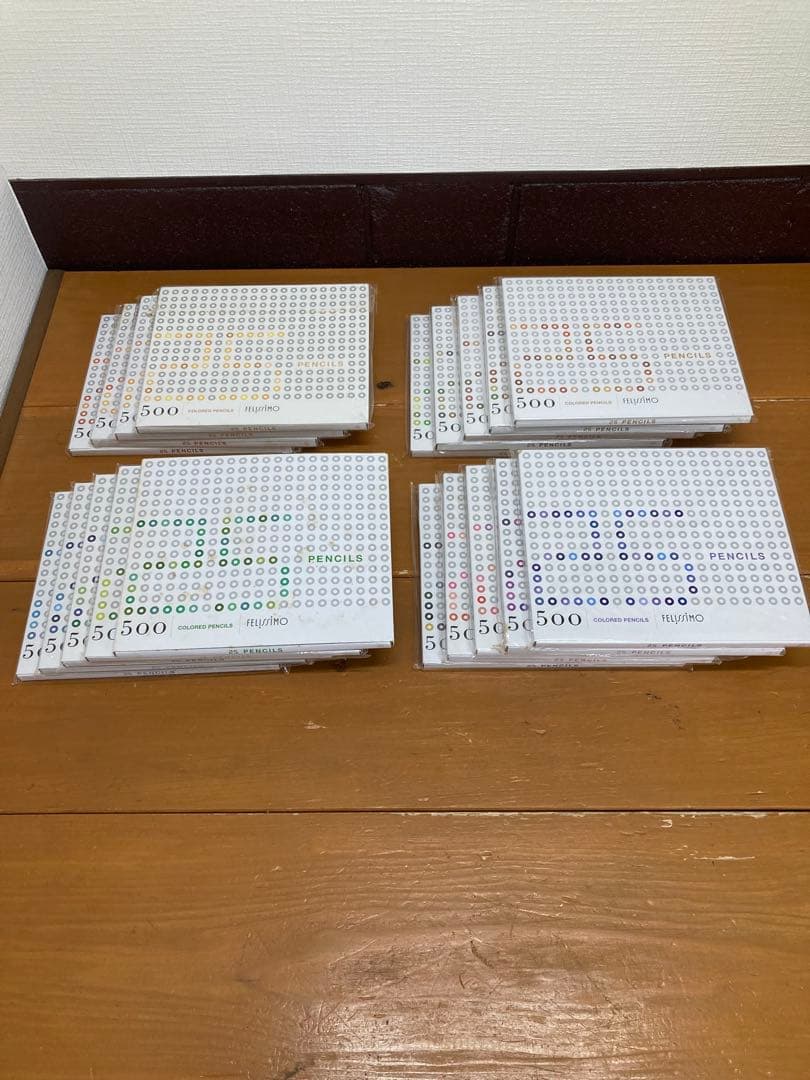 N584 フェリシモ 500色鉛筆 1箱25本入②-⑳セット