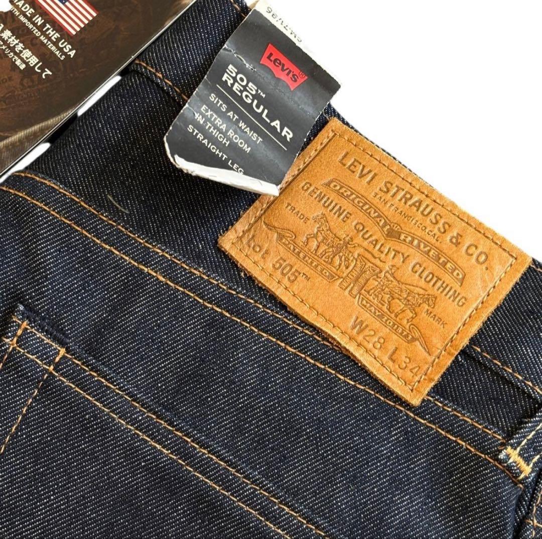 新品 米国製 リーバイス505 セルビッジ　ビッグE 赤耳　W28