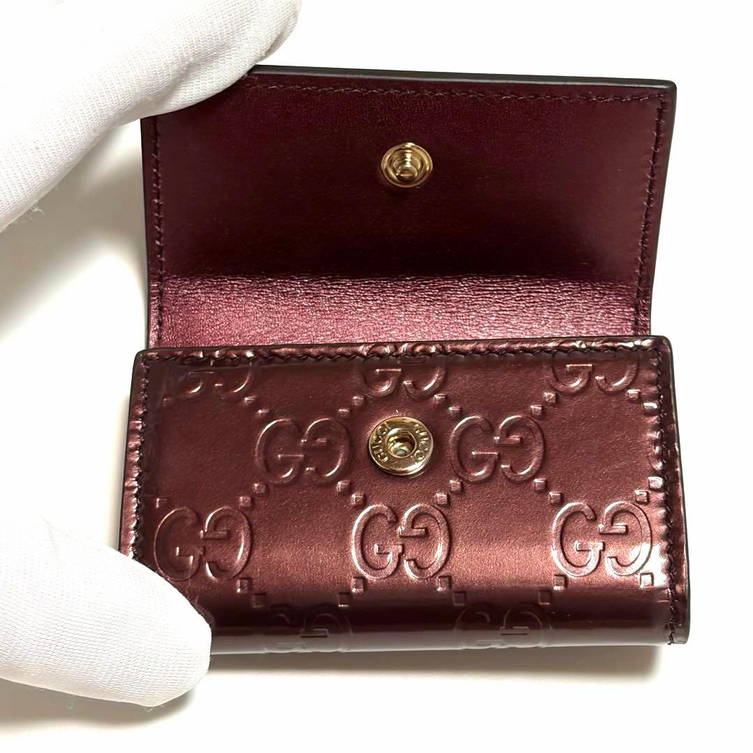GUCCI キーケース ラブリー ハートロゴ レザー 美品 未使用 箱付き