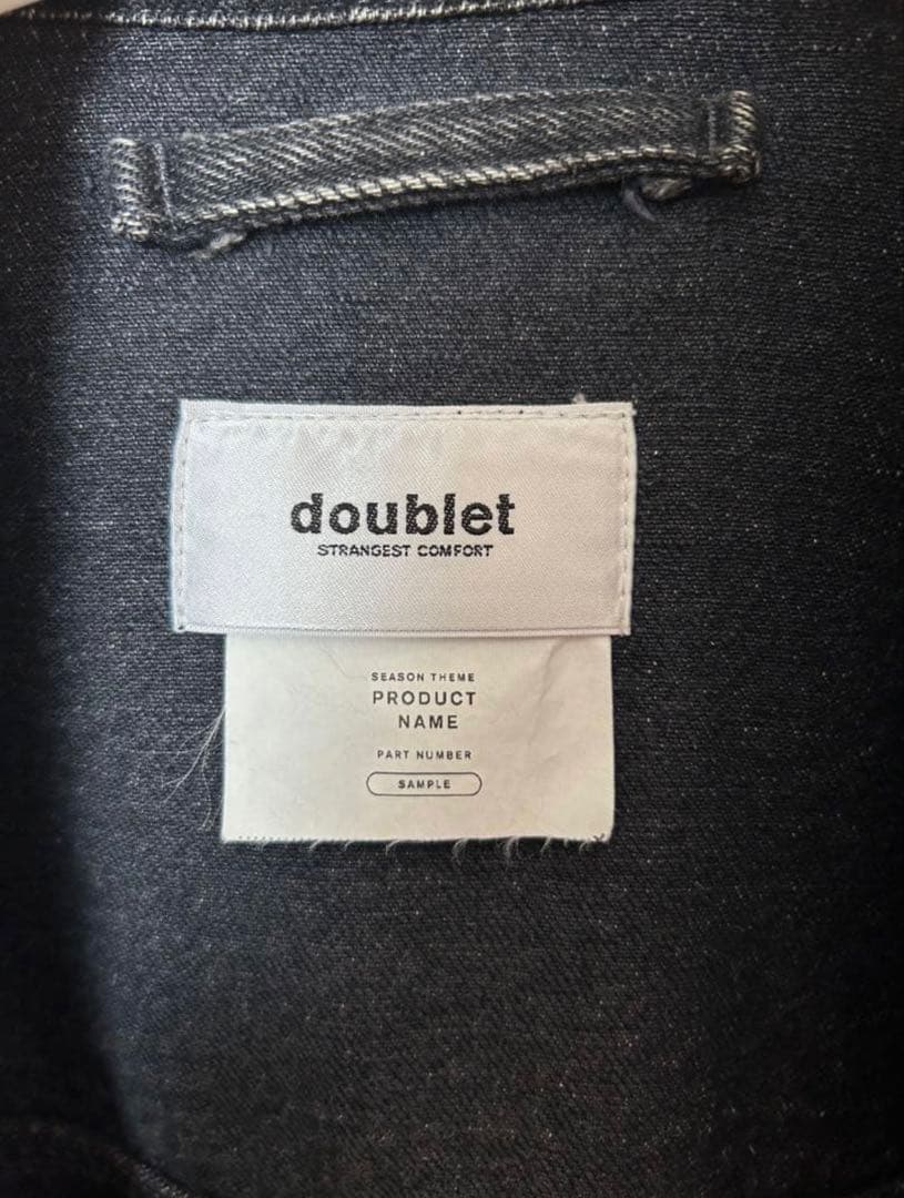 た*.様 doublet 17AW ダブレット　シルクデニムジャケット ブラック