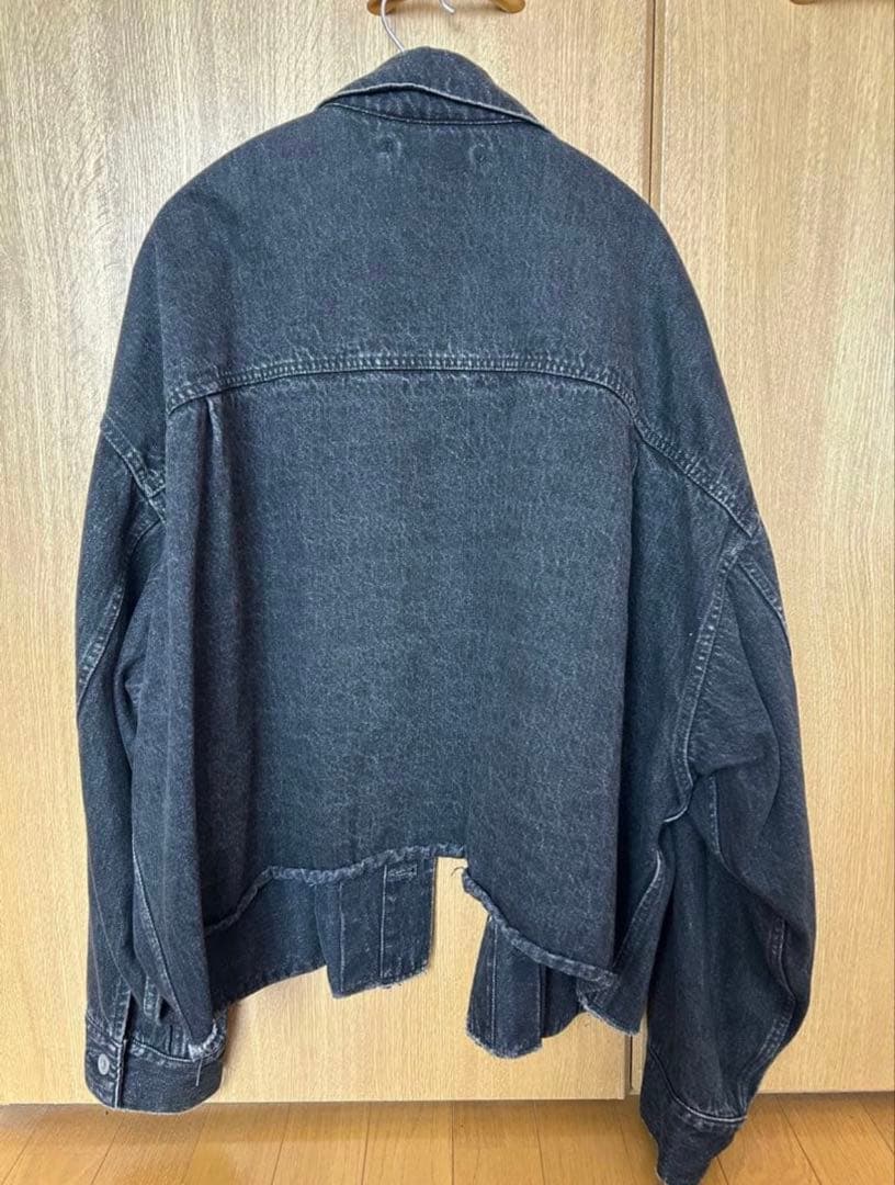 た*.様 doublet 17AW ダブレット　シルクデニムジャケット ブラック