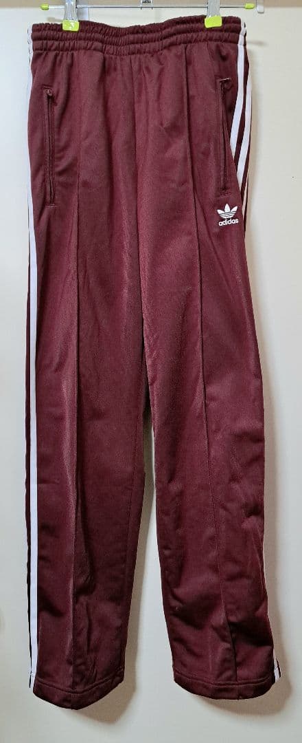 アディダス　adidas トラックパンツ　サイズM　ボルドー　裏起毛