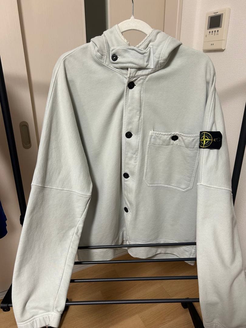 Stone  スカイブルー　フード付きスウェットジャケット