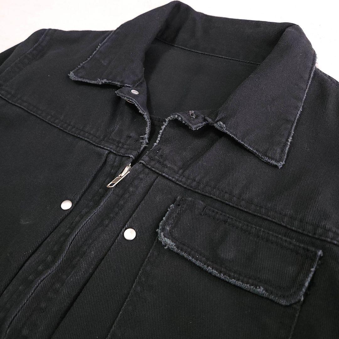 野口強 Wrangler 11MJZ型 ジップアップ デニムジャケット 黒ブラ