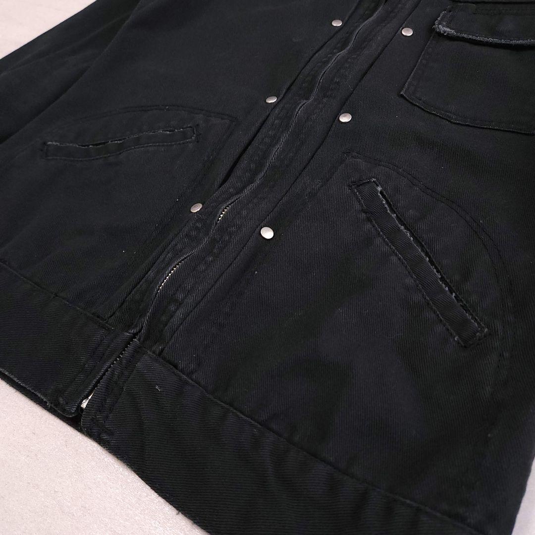 野口強 Wrangler 11MJZ型 ジップアップ デニムジャケット 黒ブラ
