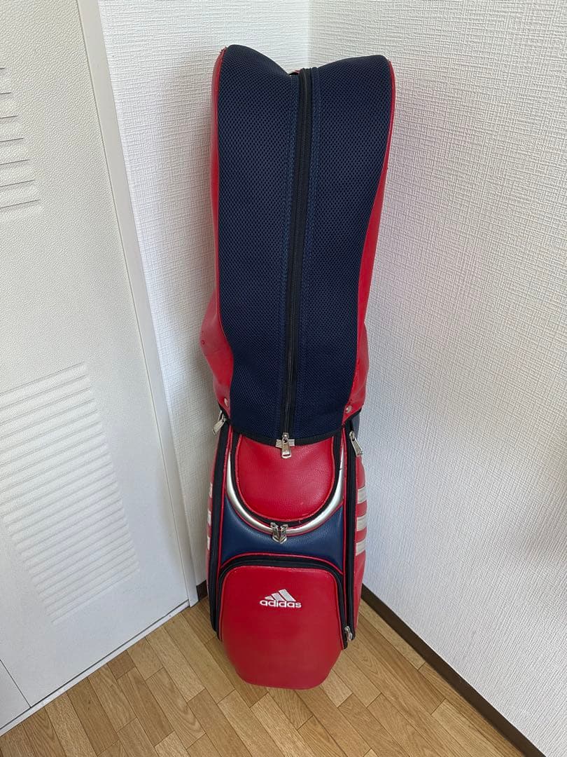 adidas 赤青 キャディバッグ