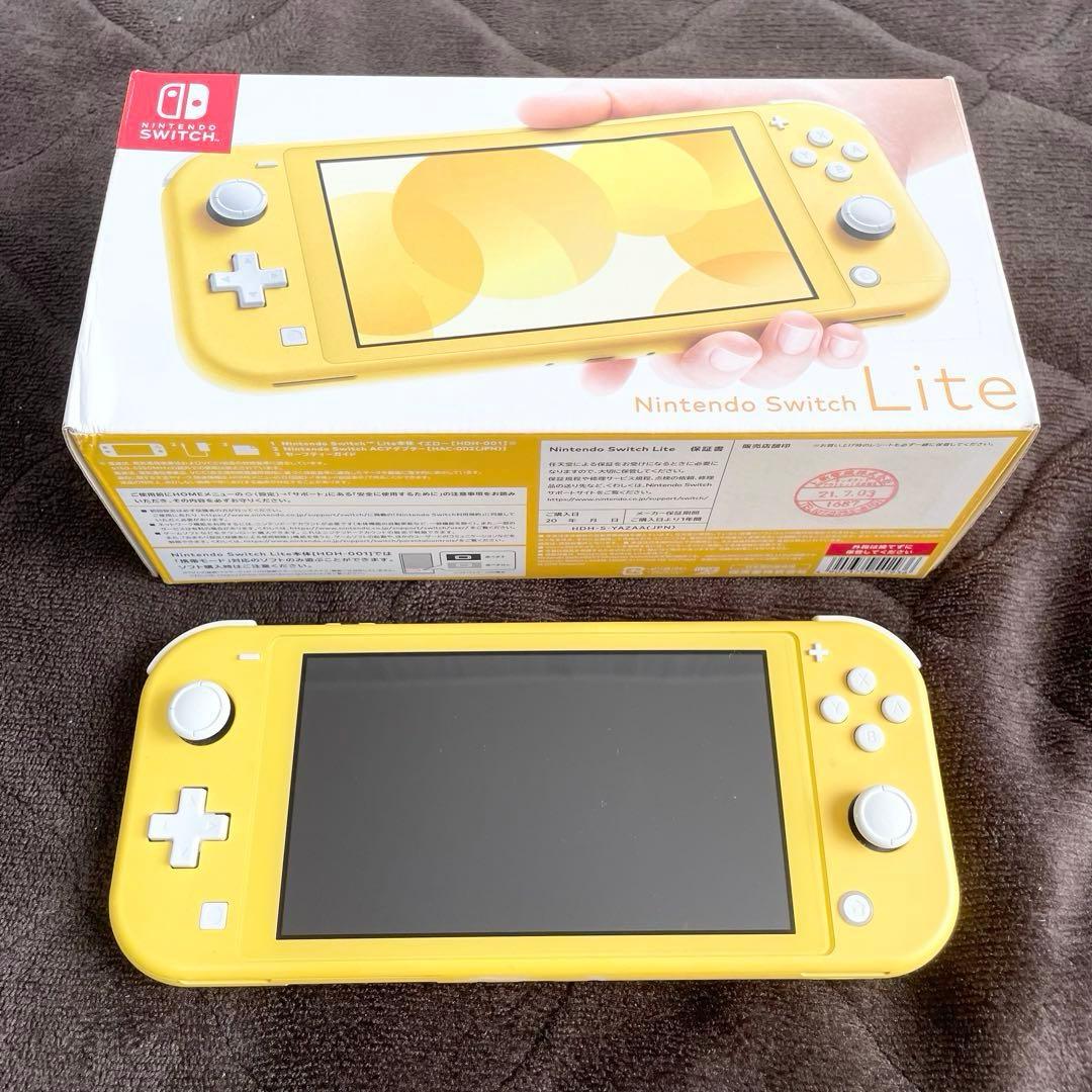 Switchライト イエロー ジャンク品 右スティック 箱付き