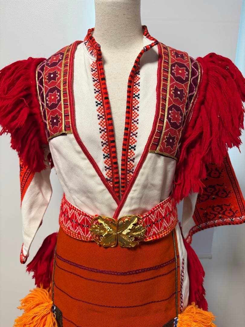 民族衣装 フォークダンス衣装 北マケドニア風 ハンドメイド 4点セット