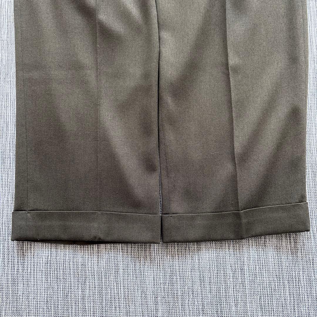 slates basicsダークオリーブ 2タックスラックス ダブルw32相当