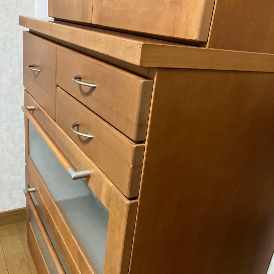 天然木使用　国産　食器棚