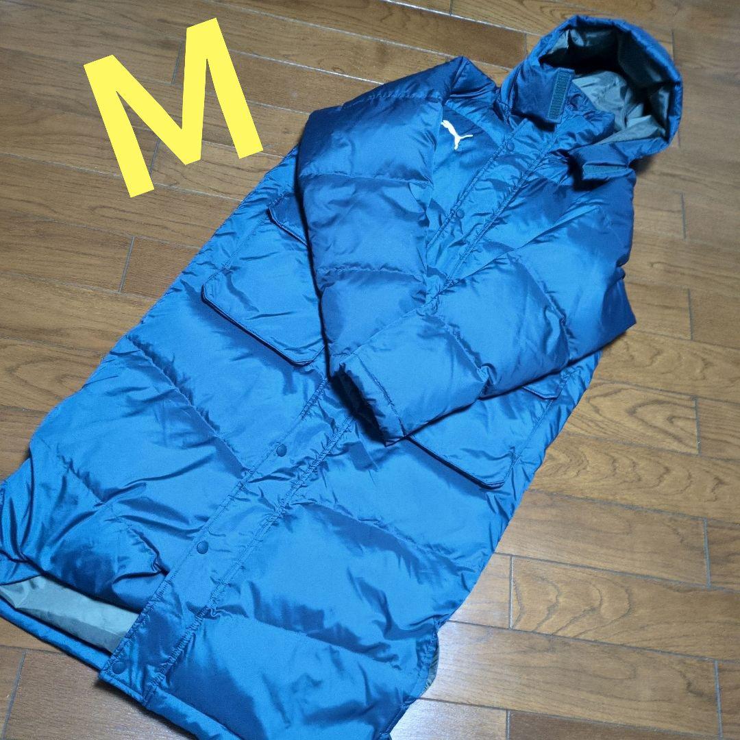 プーマ ロングダウンコート　ベンチコート　 M　ネイビー