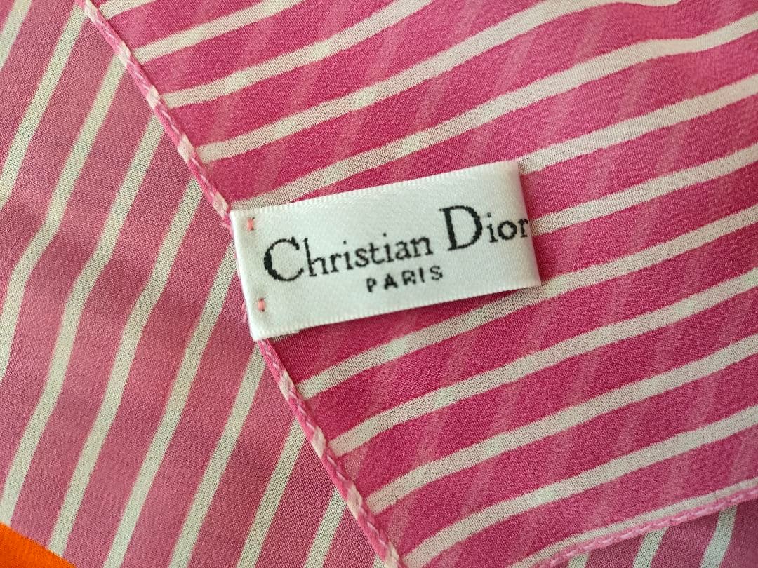 d35　超美品　クリスチャンディオール　Dior　スカーフ　シルク100