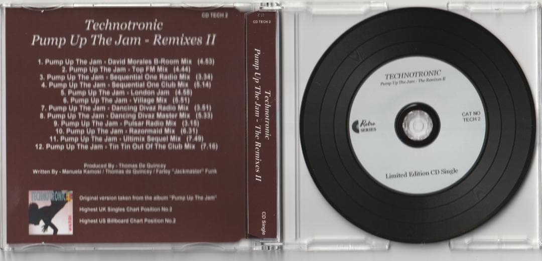 Technotronic　Pump Up The Jam 　リミックス集 CD