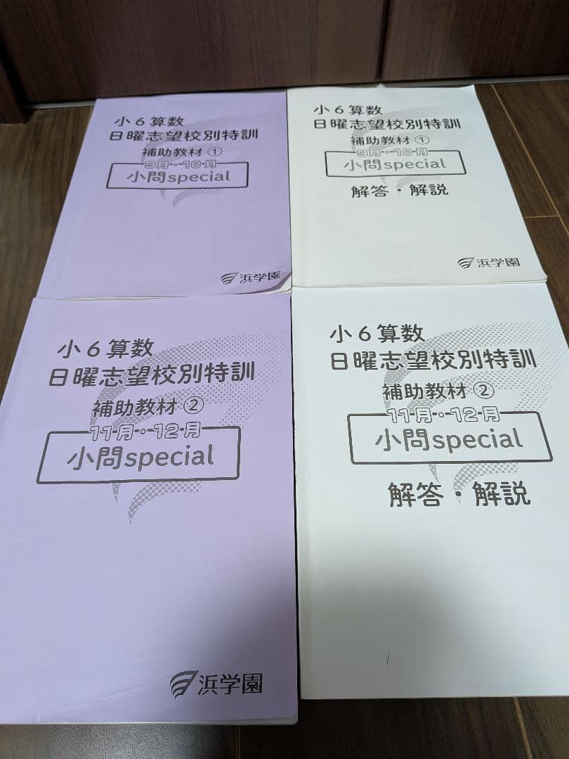 浜学園　小6　4教科　日曜志望校別特訓　春期講習・夏期講習